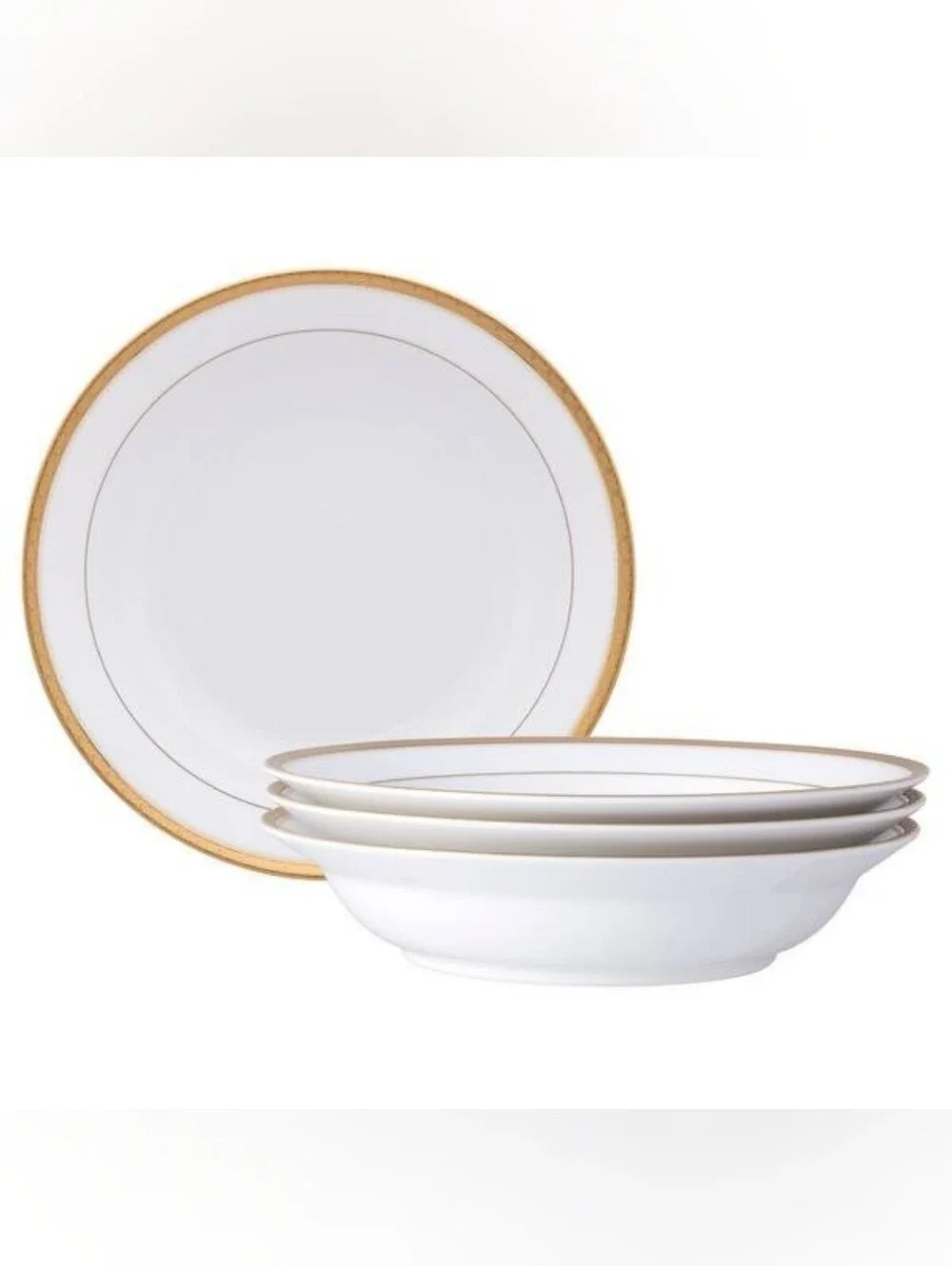 Noritake Charlotta Set of 4 Rim Dinner Bowls, 10